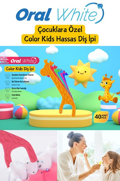 Oral White Color Kids Special Sensitive Dental Floss for Children