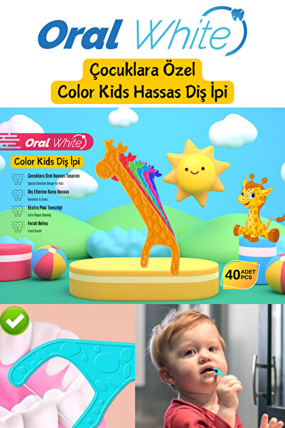 Oral White Color Kids Çocuklara Özel Hassas Diş İpi