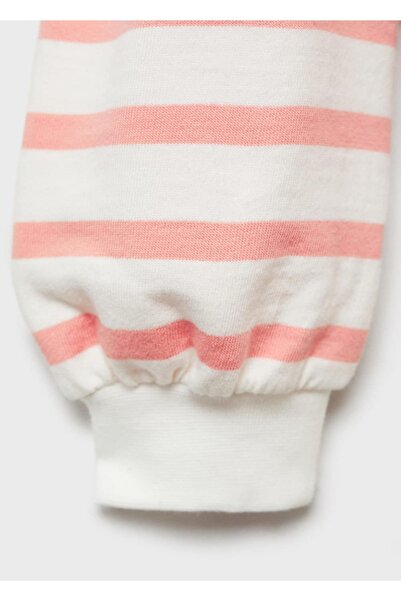 MANGO Baby İşleme detaylı çizgili sweatshirt