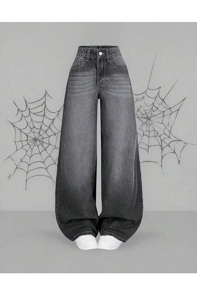 DENOKMODA Y2K Trend Baggy Pocket Jeans
