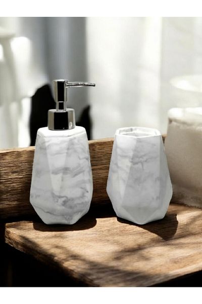 Trust Stone Σετ μπάνιου Marble Series Marble Pattern 2 τεμαχίων