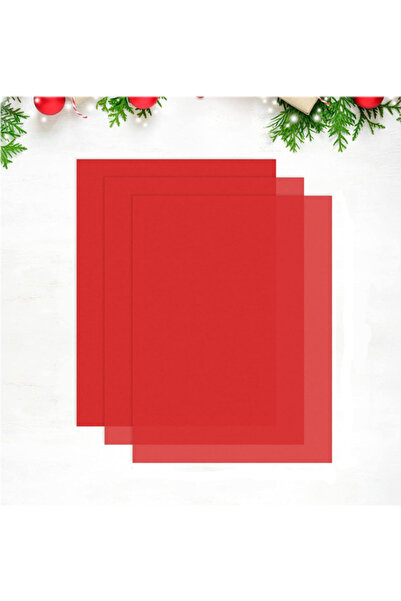 OLİ Art 20X30 Red Pelur Paper 100 Pieces Milaj Paper Thin Pelur Paper A4 100's