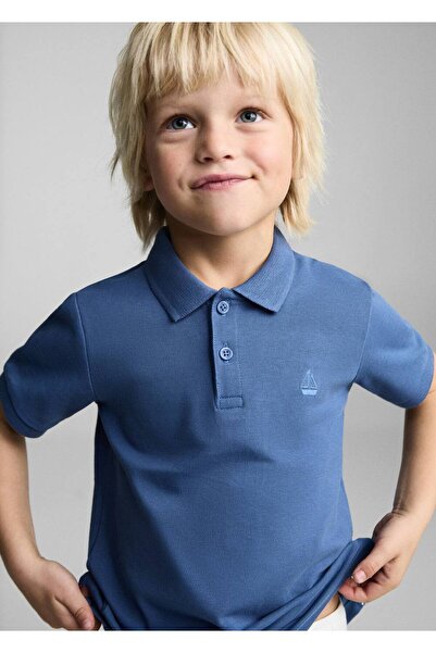 MANGO Baby Kısa kollu triko polo gömlek