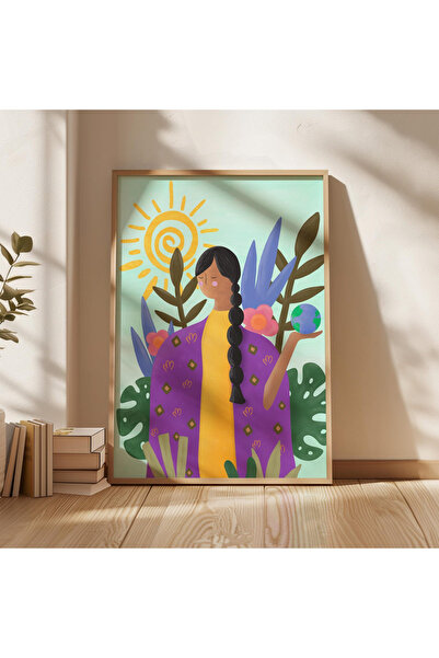 woodhomeworks Tek Bohem Tablo Salon Ofis Dekor Ttk