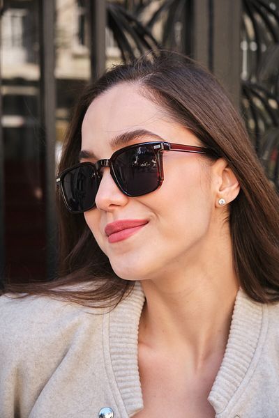 Monvago Mv 24163-2 Brown Square Unisex Sunglasses