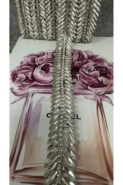 T.T Polnet Button Ironing with Snap-On Case Stoned Evening Dress Ribbon