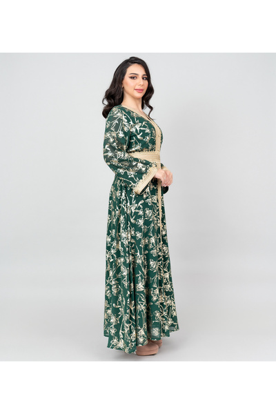 IKKXA Lace Printed Modern Jalabiya