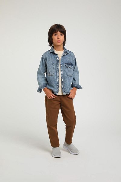 Escabel Boys' Straight Leg Trousers with Bottom Pocket and Belt