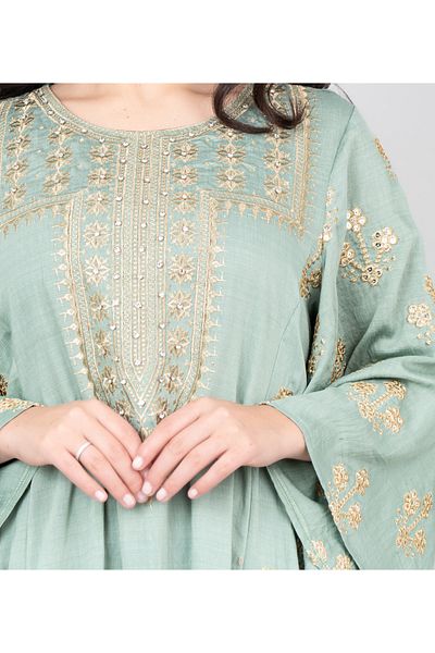 IKKXA Radiant Embroidered Jalabiya