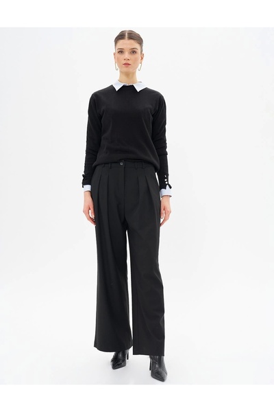 Kayra Μαύρο παντελόνι 19070 - Άνετο και κομψό σχέδιο