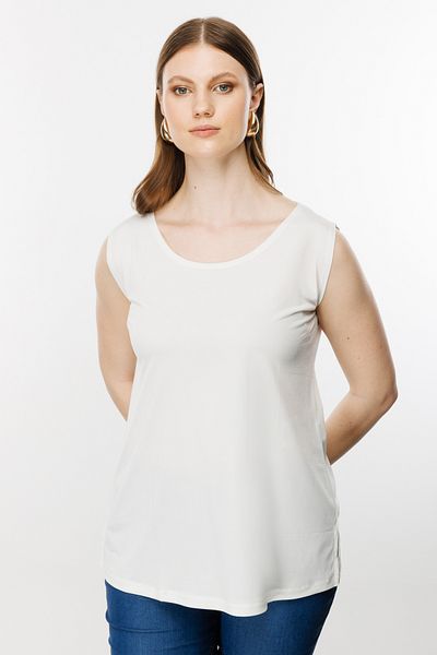 On Fashion Αμάνικο T-Shirt - Εκρού 51310 On Basic