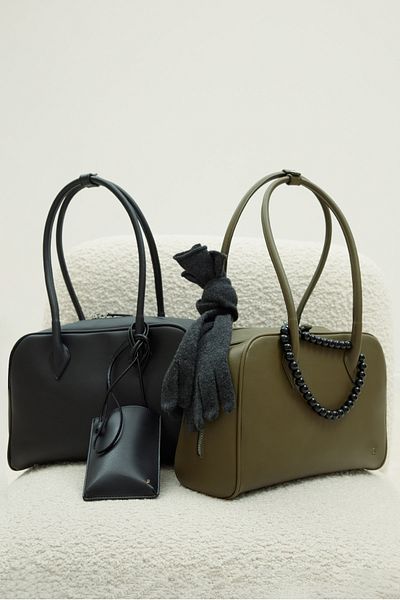 Suud Collection Black Margo Large Leather Bag