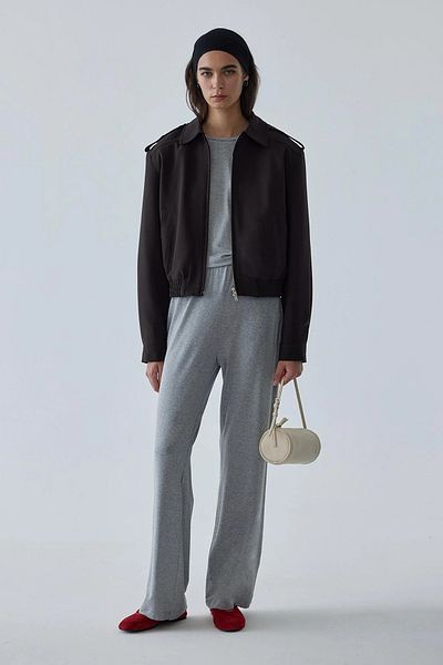 Suud Collection Яке Cooper Crop Bomber - горчиво кафяво