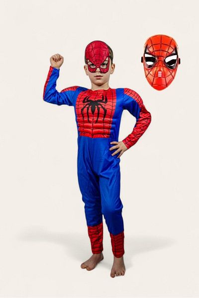 SEDİRLİ Muscular Superhero Birthday 2 Masked Party Muscular Man Spider Costume