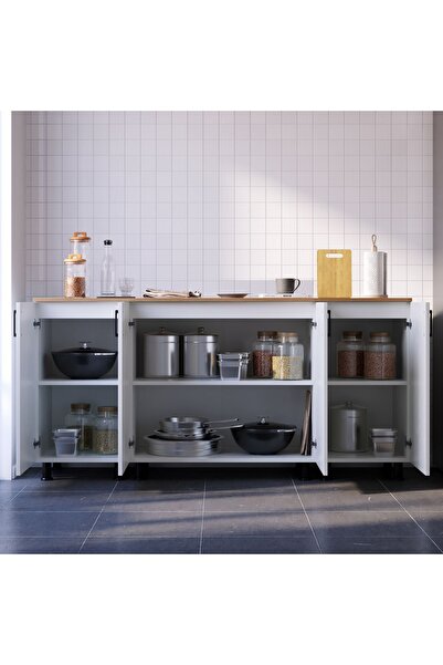 MOBİDEKO BARE MUTFAK DOLABI ALT MODÜL 180 CM (TEZGAH DAHİL)