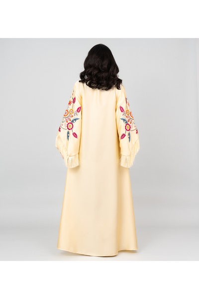 IKKXA Shimmer Detail Sleeves Embroidered Jalabiya