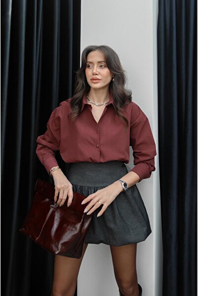 Havoş Burgundy Basic Shirt
