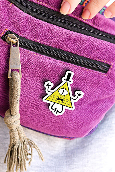Rozzy Lab Bill Cipher Gravity Falls Ahşap Rozet - Pin - Rozet - Broş - Yaka Ç...
