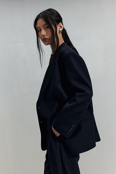 Suud Collection Navy Blue Masculine Blazer Jacket