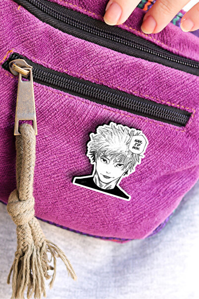Rozzy Lab Gojo Nah, I'd win. Jujutsu Kaisen Anime Rozet - Pin - Rozet - Broş - Yaka Çanta Aksesuar