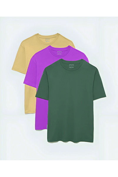 KAPHONE Ανδρικό μπλουζάκι 3 τεμαχίων Crew Neck Oversize