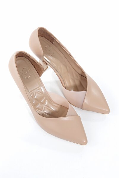 Modabuymus Nude Stiletto Goblet Heeled Shoes - Solus