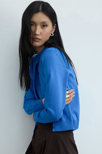 Suud Collection Cardigan de tricotaj Lea albastru