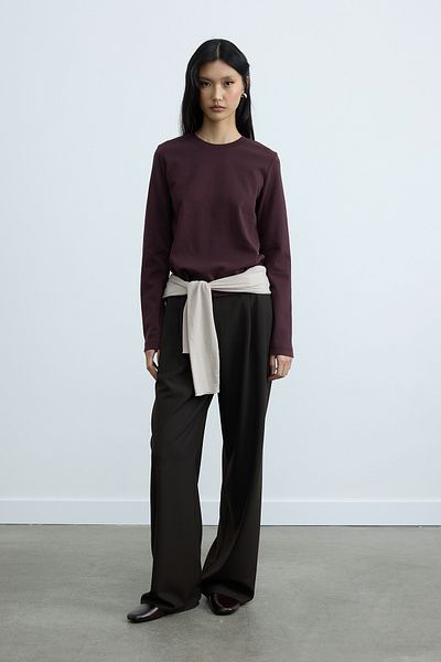 Suud Collection Plum Rumi Basic Long Sleeve T-Shirt