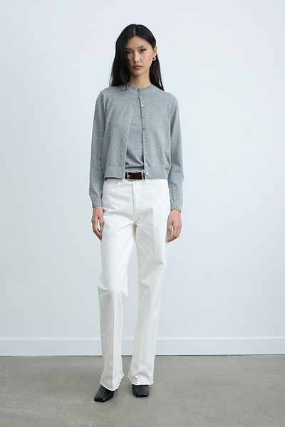 Suud Collection Gray Lea Knitwear Cardigan