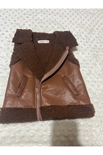 EKNKİDS Leather Vest - Lantern Plush Exploration