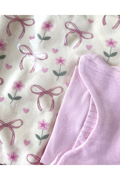 Pear Wear Baby Girl Floral Printed 3-Piece Hospital Release 100% Cotton Baby Set