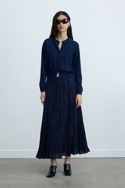 Suud Collection Navy Blue Lea Knitwear Cardigan