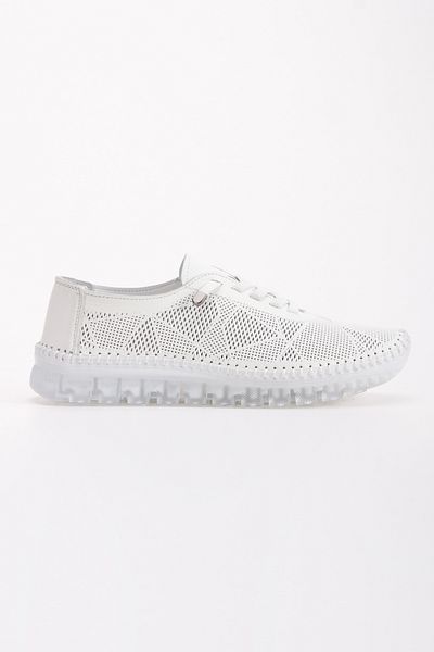 İLOLİCA Genuine Leather Transparent Gel Sole Daily Lace-Up Shoes