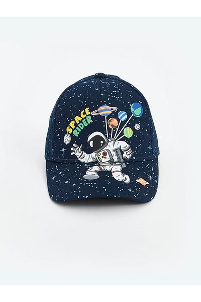 LC Waikiki Lcw Accessories Navy Blue Astronaut Printed Boy's Cap Hat