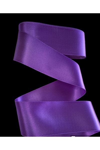 yörük tuhafiye 10 Meters Purple Satin Ribbon - 6 cm Width, Jewelry Ribbon