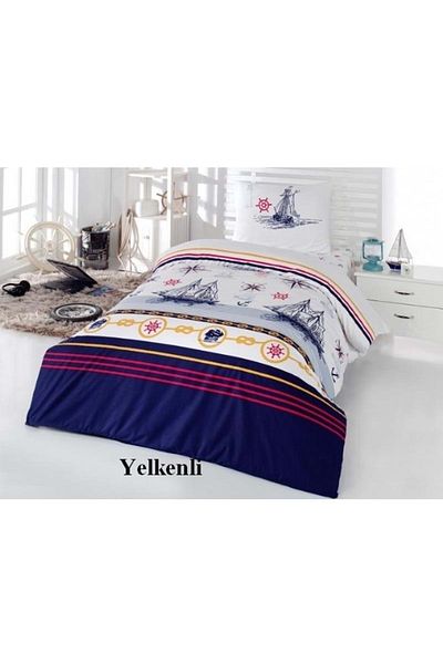 Kristal Set cuvertură de pilota Ranforce Single - 100% bumbac, Sailing Blue