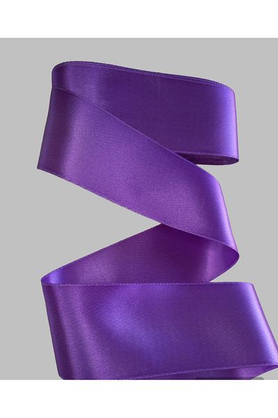 yörük tuhafiye 10 Meters Purple Satin Ribbon - 6 cm Width, Jewelry Ribbon