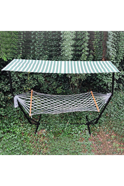 andekor Gölgelikli Profil Hamak Demiri Yeşil Beyaz