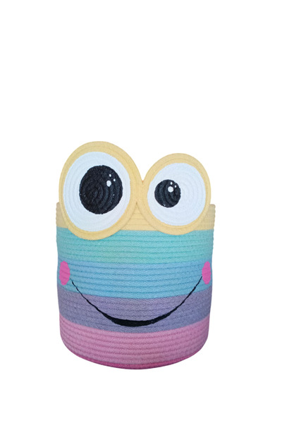 Tugba Hand Made. Orta Boy 25*30 Cm Çok Amaçlı Pamuklu Sepet. Oyuncak Sepeti, Düzenleyici