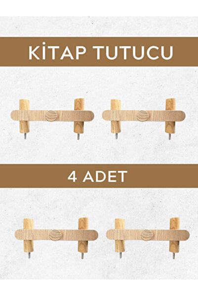 ÇMD ÇAKIR MOBİLYA DEKORASYON Kitap Tutucu 4 Adet ; ÇMD Tasarım KİTAPLIK- SALVİA , ROSA,  FOGLİA