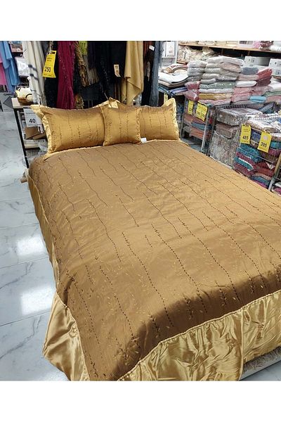 WILITTON Luxury Evening Dress Battal Double Bedspread (270X280)-Bihter Mustard