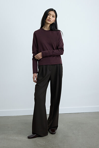 Suud Collection Plum Rumi Basic Long Sleeve T-Shirt