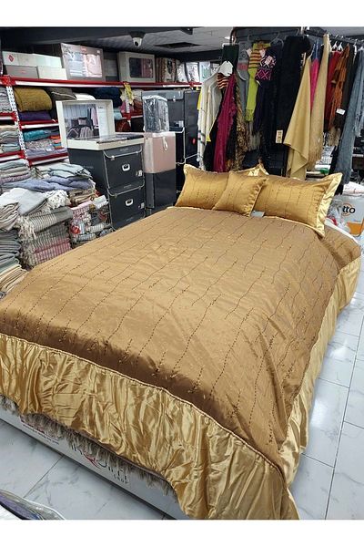 WILITTON Luxury Evening Dress Battal Double Bedspread (270X280)-Bihter Mustard