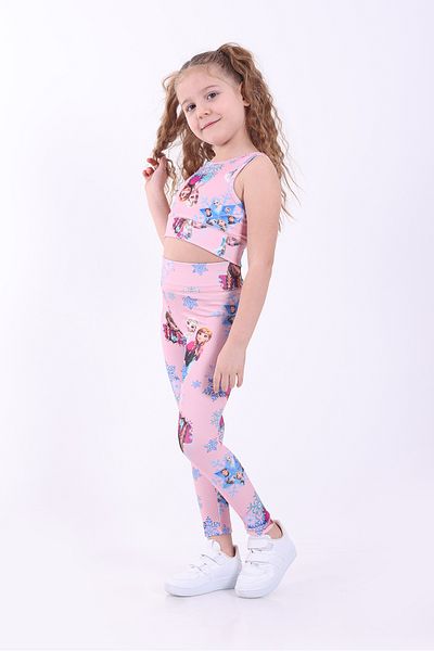 BEBİPA Elsa Printed Girl's Camisole Crop Set