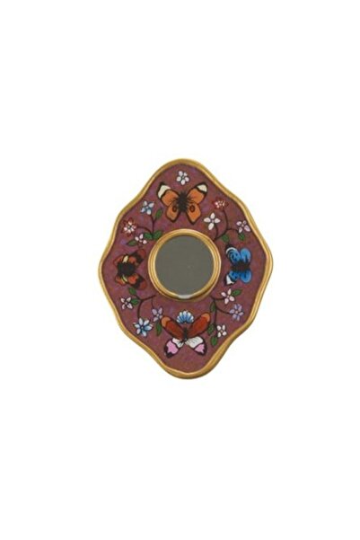 Paşabahçe Kelebek Desenli Mini El Aynası 11x12cm