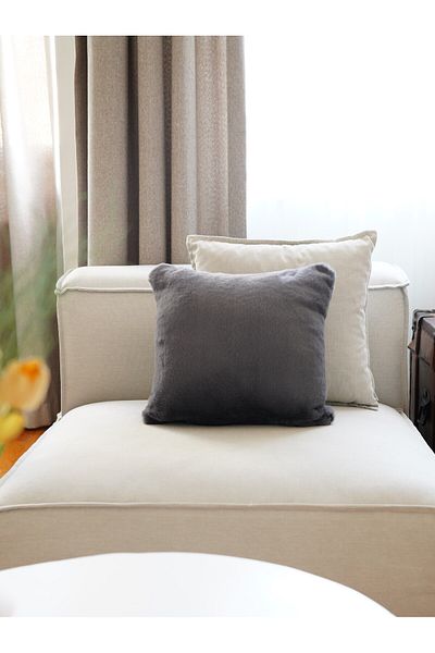 sevaradekor Plush Soiled Case Double Sided Pillow and Soiled Square