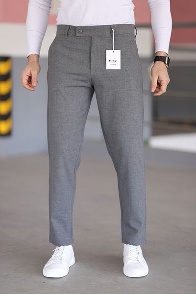 hello7 Men's Gray Quality Lycra Italian Cut Stylish and Comfortable Trousers Suitable for Every Occasion