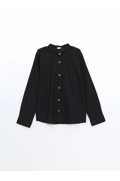 LC Waikiki Lcw Kids Black Judge Collar Boy's Shirt
