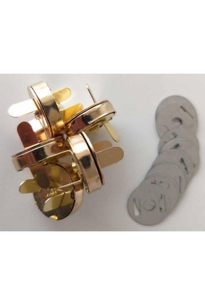 Flea Market Magnetic Snap Fastener for Knitted Bag Light Gold 50 Pack