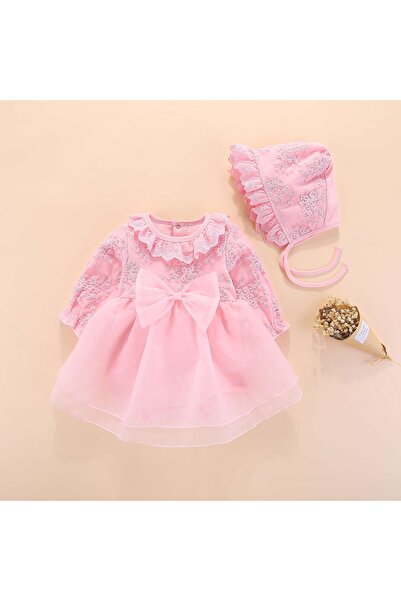 nannie Rochita Fetite Bumbac Roz Luna - 0-3 luni